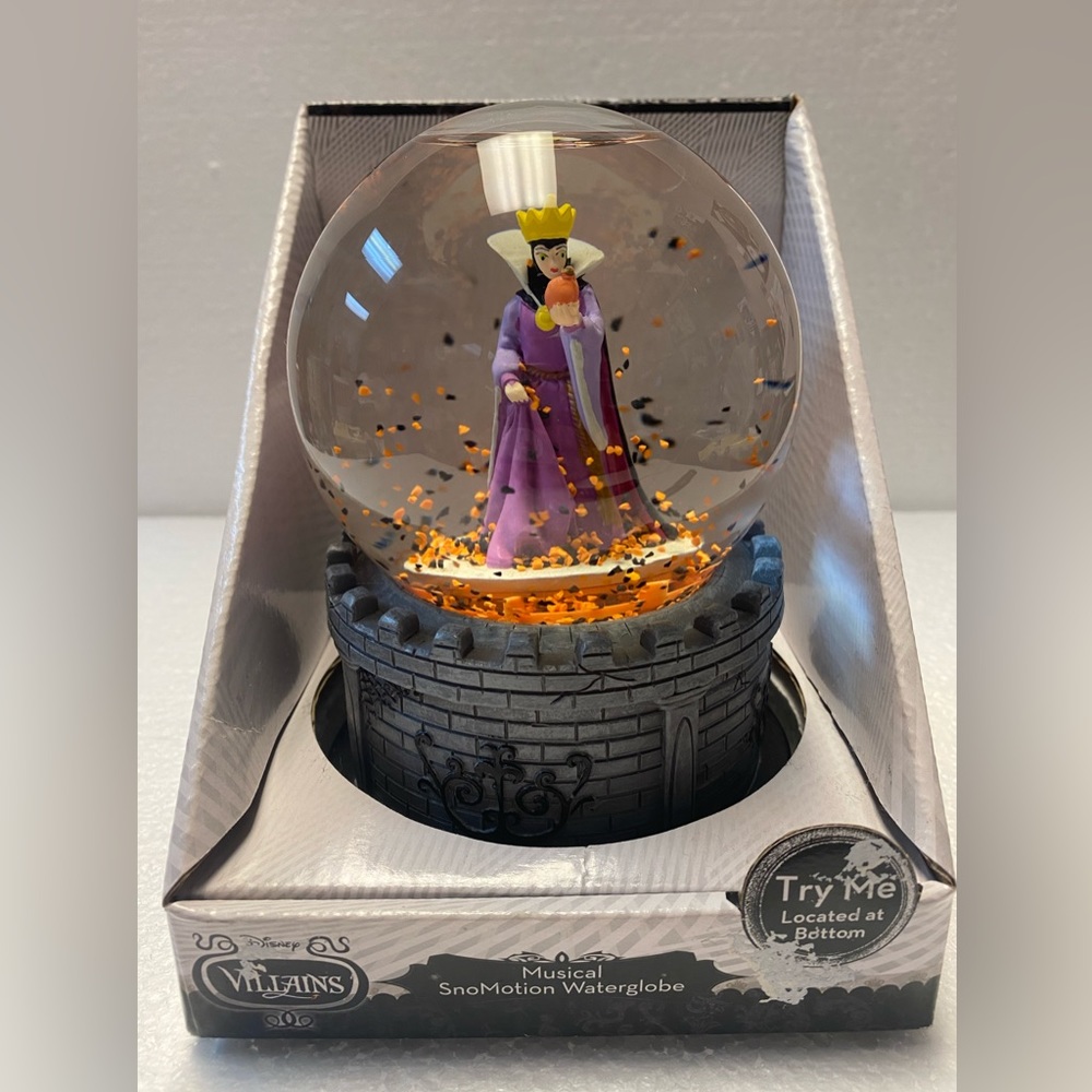 Evil Queen musical snow motion globe. circa 2017